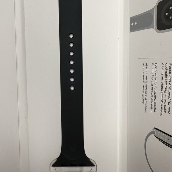 Genuine NEW OEM Apple Watch BLACK Sport Band 40mm Series 5 6 7 SE  S/M & M/L Set - Picture 3 of 7